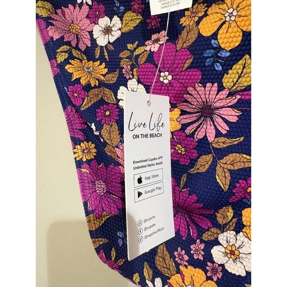 Cupshe Peaceful Garden Tummy Control Bikini Bottom - Small NWT - Picture 3 of 7